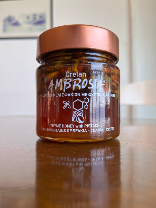 Cretan Ambrosia Bio Thyme Honey with Pistachio 250gr